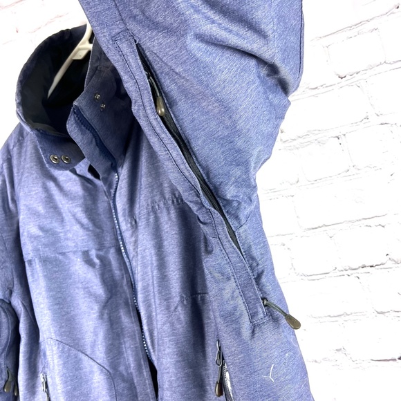 |•COLUMBIA•| Titanium Omnitech Navy Winter Ski Jacket w/ Flora… - Picture 6 of 16